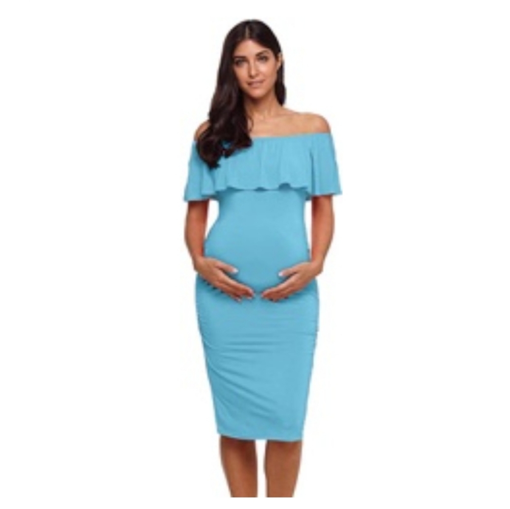Jezero Off Shoulder Maternity Dress, Size XL